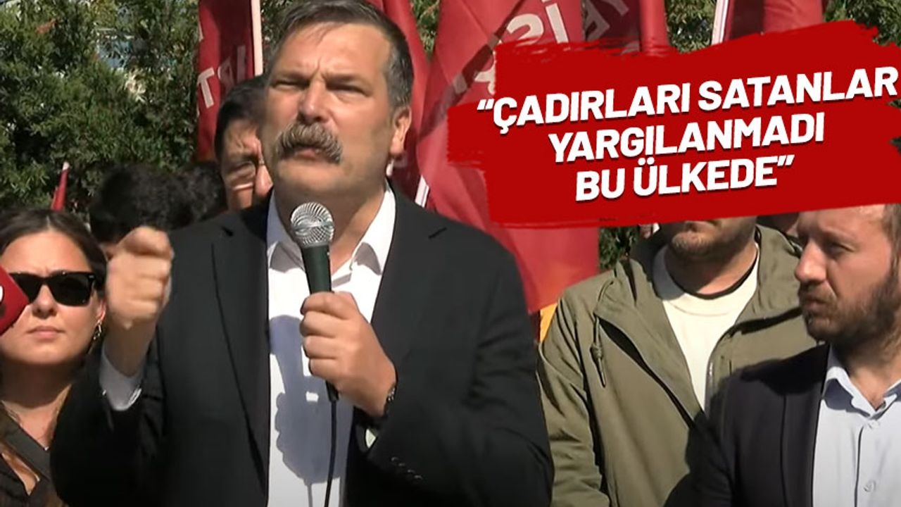 Decision regarding TİP members protesting the Red Crescent selling tents