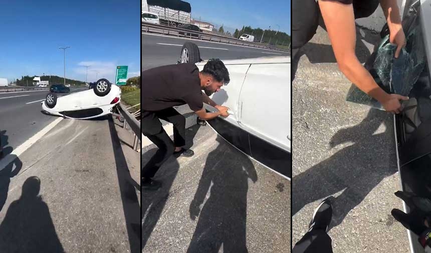Le conducteur qui a renversé sa voiture a réagi au jeune homme qui a brisé la vitre pour le sauver
