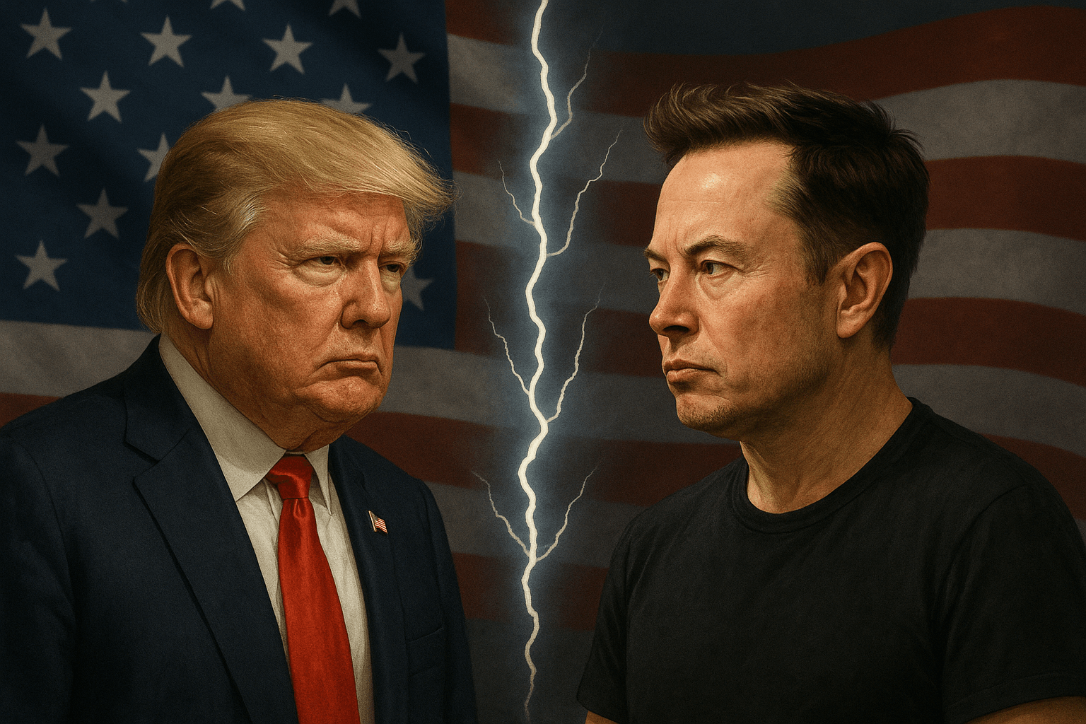 Welke weerklank vond het conflict tussen Trump en Musk in de Amerikaanse en Britse media?