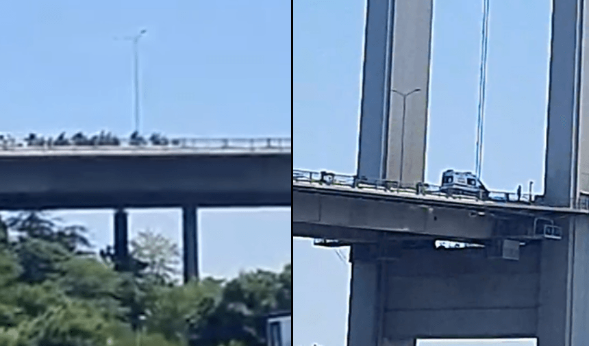 Alarm in Istanbul! Hij ging met een pistool in zijn hand naar de brug, het verkeer stond stil.