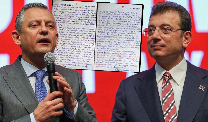 Brief van İmamoğlu aan Özgür Özel: Mijn vader is een moedige democraat