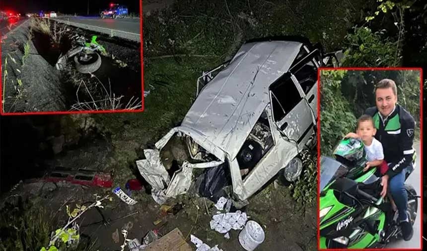 Verschrikkelijk ongeluk in Sakarya! Twee motoren en auto's botsten, twee doden