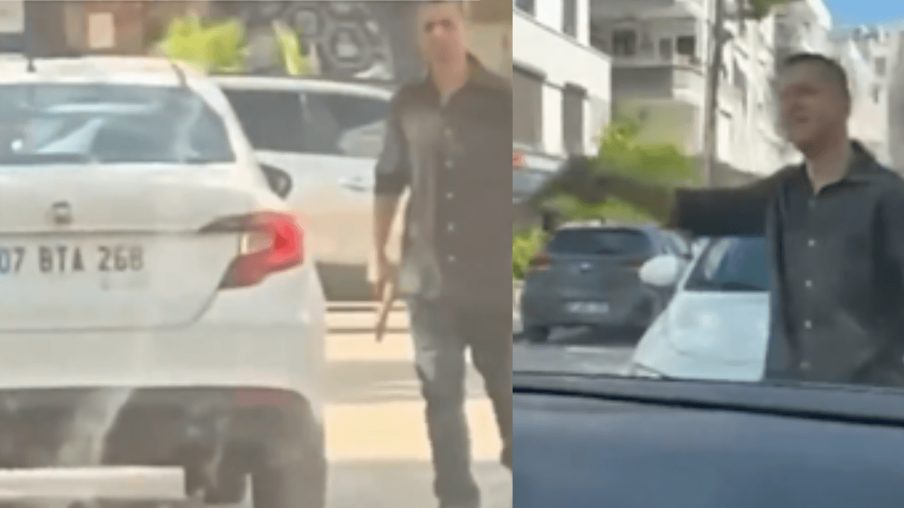 Verkeerspester trekt pistool op vrouwelijke bestuurders! 'Blijf liggen, man!'