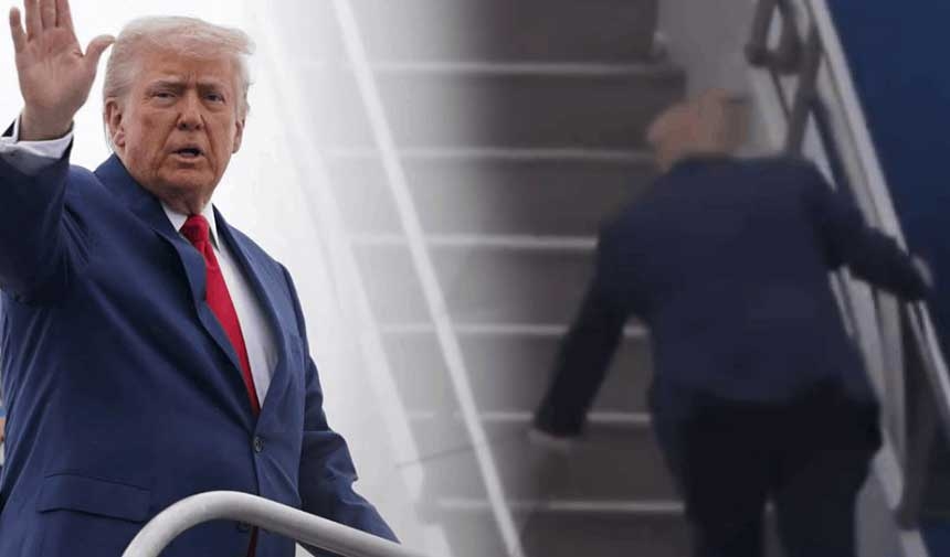Ele zombou de Joe Biden e Trump tropeçou ao embarcar no avião