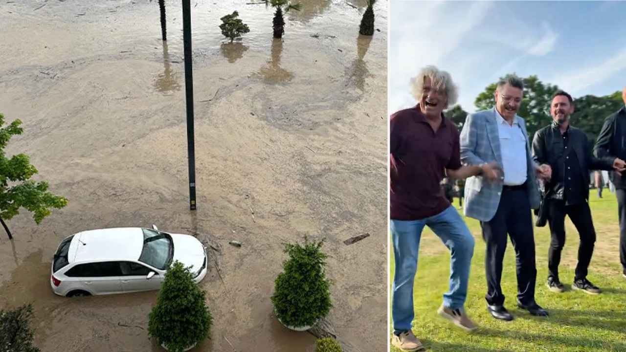 Alors que Trabzon est aux prises avec des inondations, le maire AKP dansant le horon à Amsterdam suscite de vives réactions