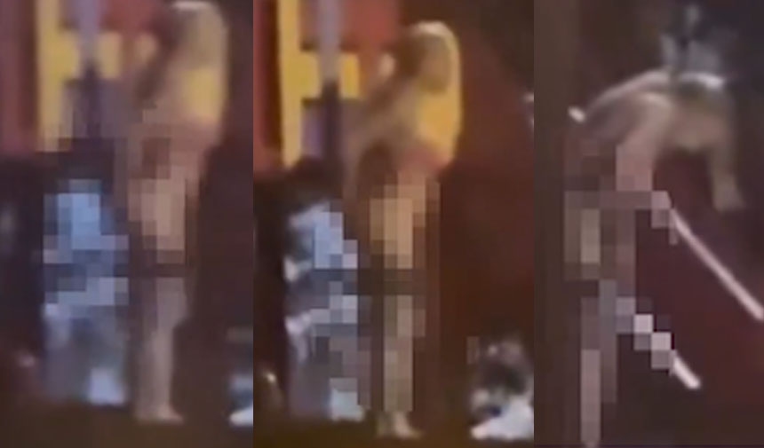 Hij ging naar het toilet op de kinderspeelplaats