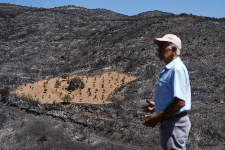 Alles brandde af, maar met het veld van boer Ahmet gebeurde niets