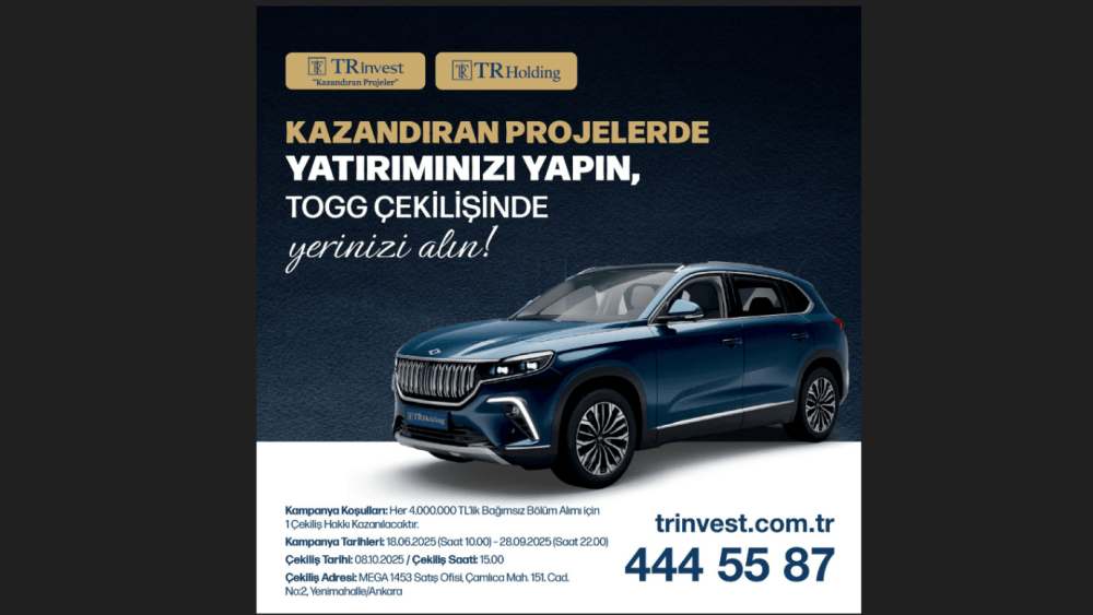 Świetna okazja dla inwestorów od TRinvest: Specjalna kampania TOGG na rzecz zakupu nieruchomości!