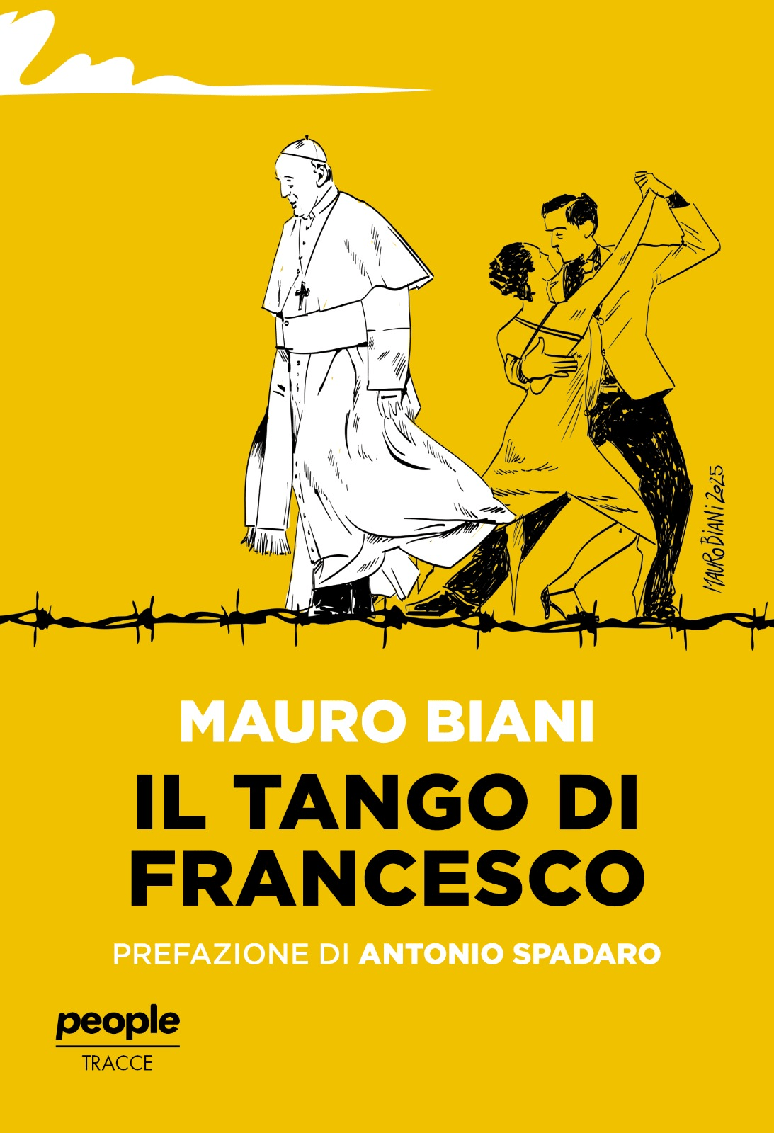 Cartoonist Mauro Biani draagt ​​een boek op aan paus Bergoglio, 'De tango van Franciscus'