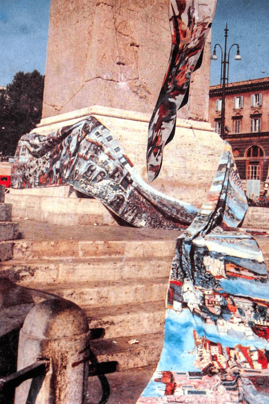 39 Jahre seit Carlo Riccardis Maxi Canvas auf der Piazza del Popolo in Rom.