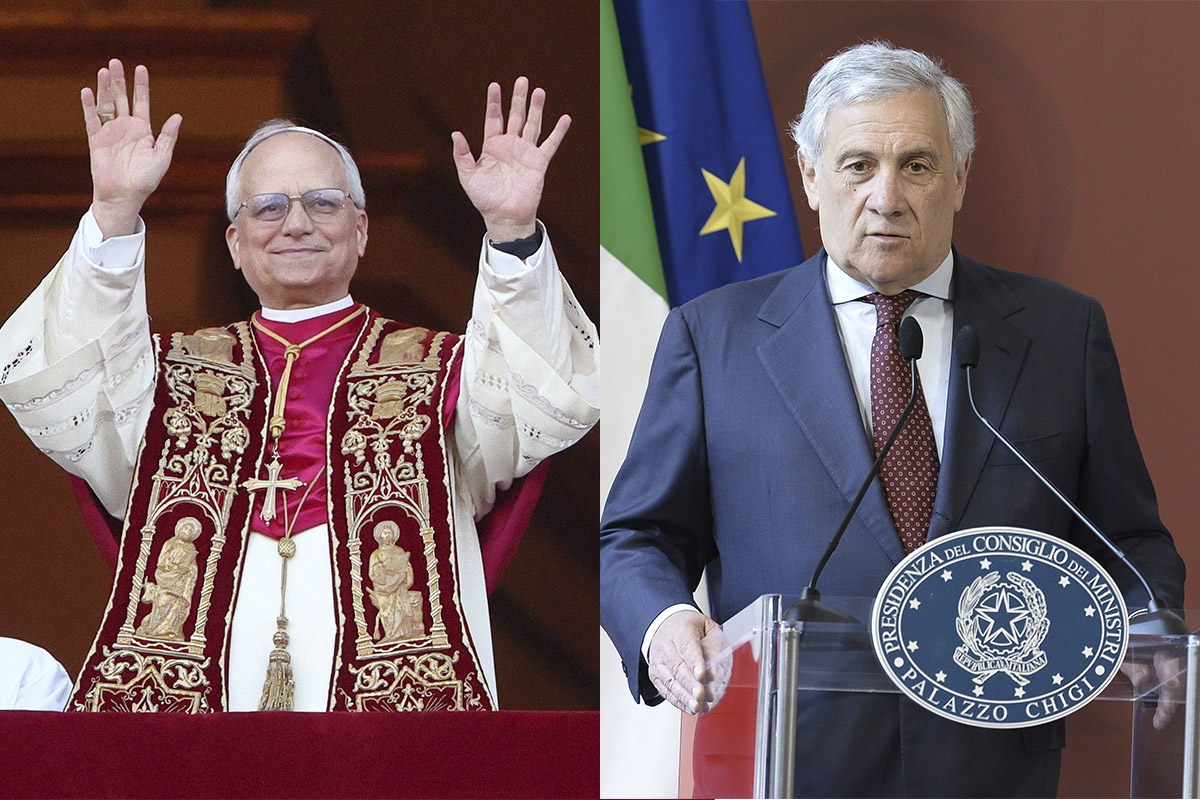 Tajani: «Todos deberían escuchar a León XIV para construir la paz. ¿Un Papa no italiano? La Iglesia es universal».