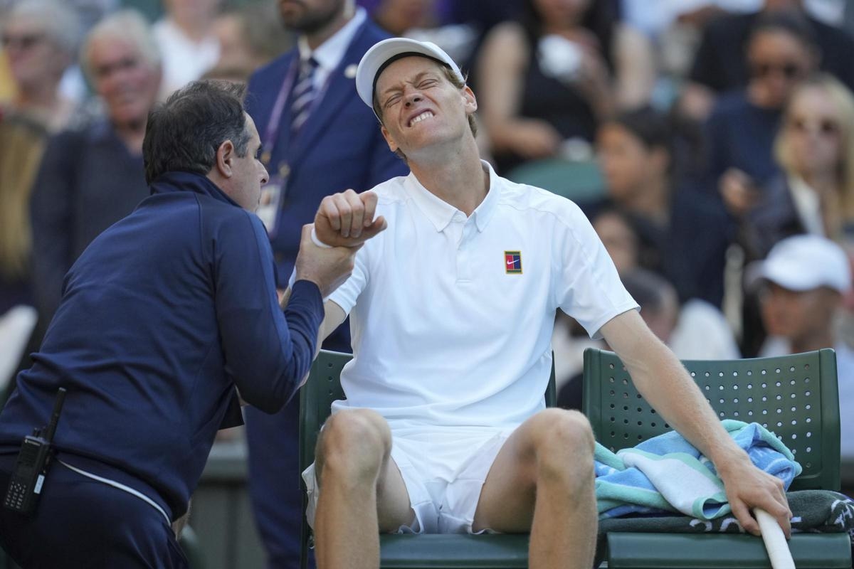 Wimbledon: Sinner e a lesão no cotovelo na partida contra Dimitrov, condições de Jannik: como ele está, os testes