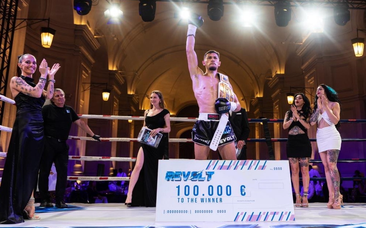 Kickboxing, Kartoum domina na Reggia di Venaria e vence o torneio Revolt (e um prêmio recorde)