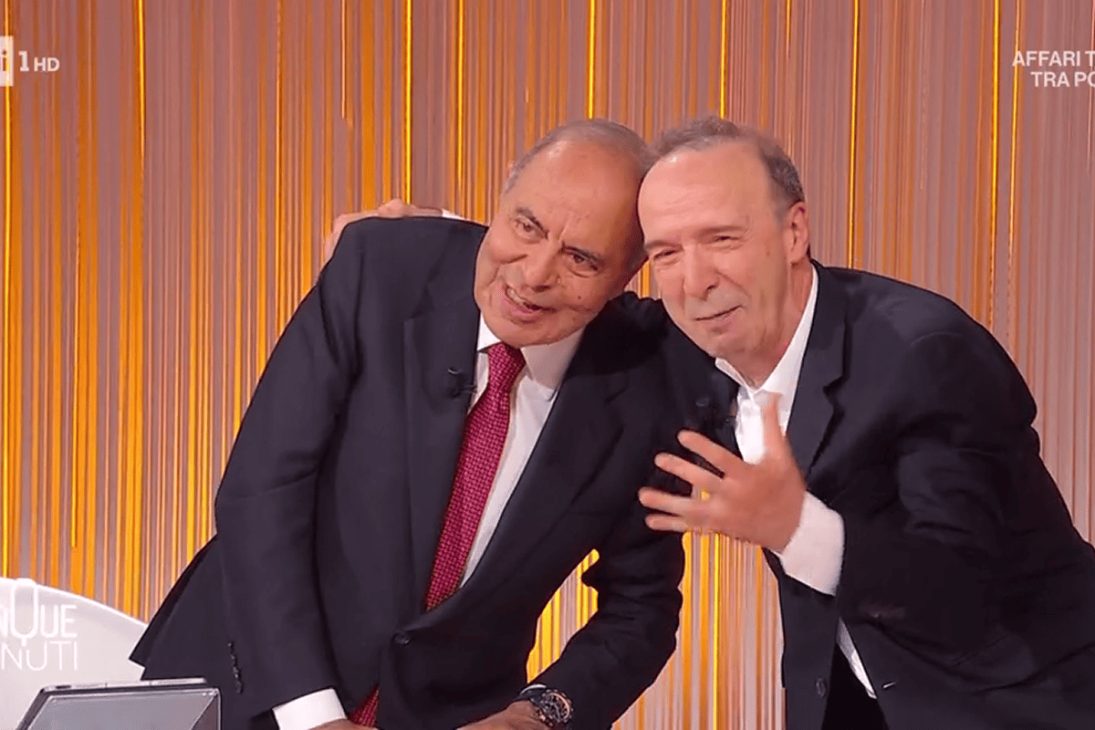 Roberto Benigni, Bruno Vespa'yla dalga geçiyor, Berlusconi hakkında yapılan şaka: "Kiraz masasını istiyorum"