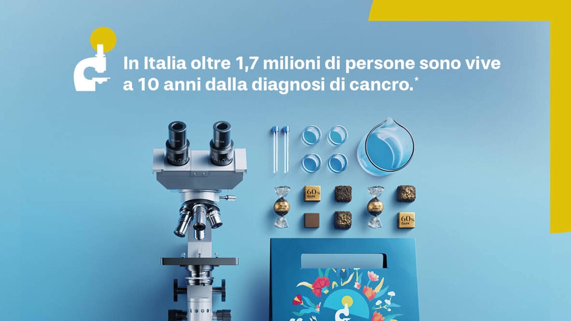 Airc's 60-jarig jubileum: Onderzoekschocolade op het plein op zaterdag