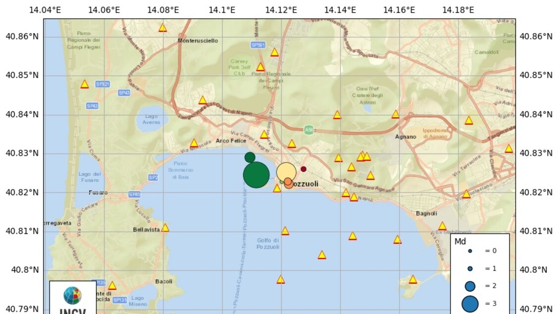 Ingv: seismic swarm with at least 35 shocks
