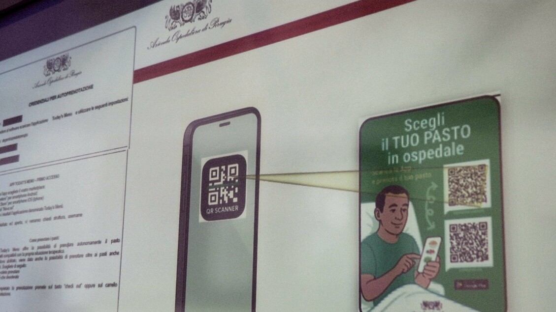 Im Krankenhaus von Perugia können Mahlzeiten per App gebucht werden