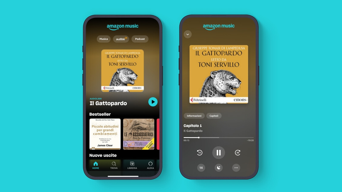 Amazon Music includerà gli audiolibri Audible anche in Italia