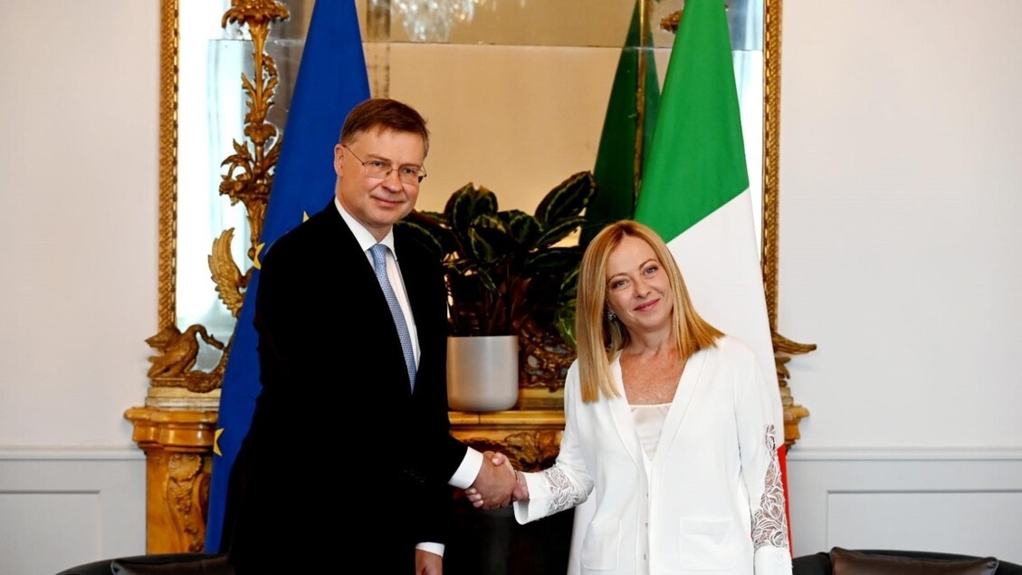 Meloni incontra Dombrovskis, il nodo delle spese militari