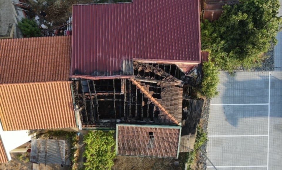 Two people displaced after a house fire