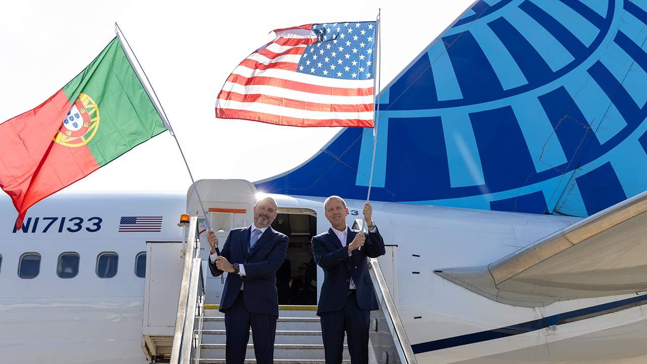 United Airlines uçağı Faro'ya indi ve Algarve için "olağanüstü bir potansiyel" ortaya çıktı