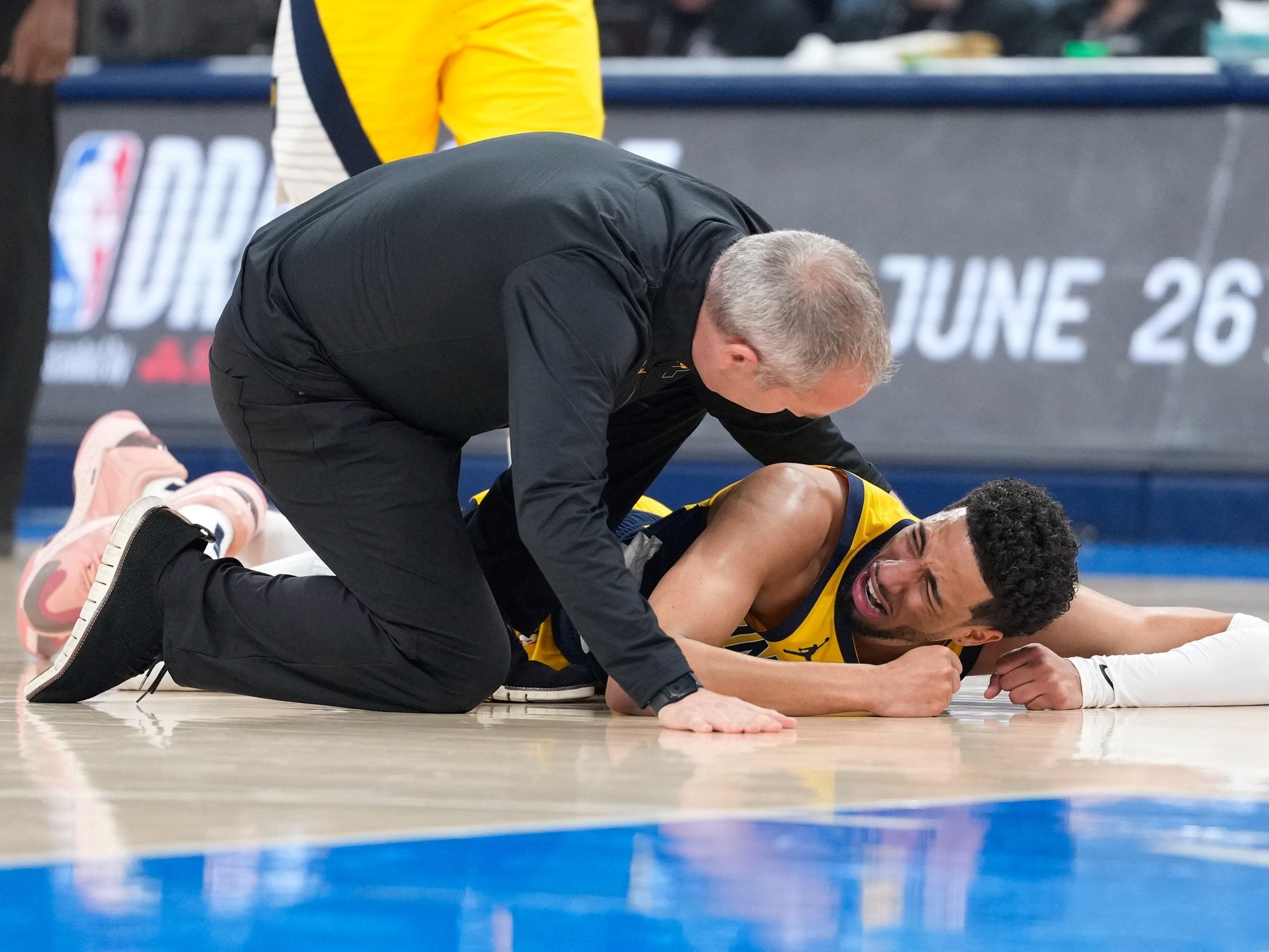 De schokkende blessure van Tyrese Haliburton in wedstrijd 7 van de NBA-finale