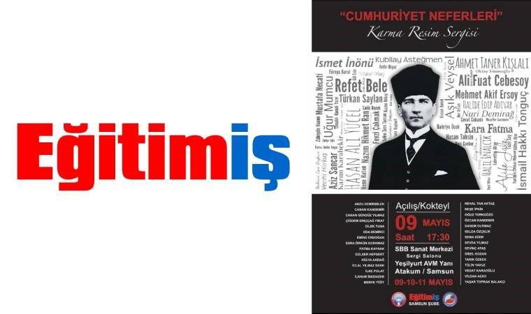 Ausstellung „Gemischte Malerei der Soldaten der Republik“ von Eğitim-İş