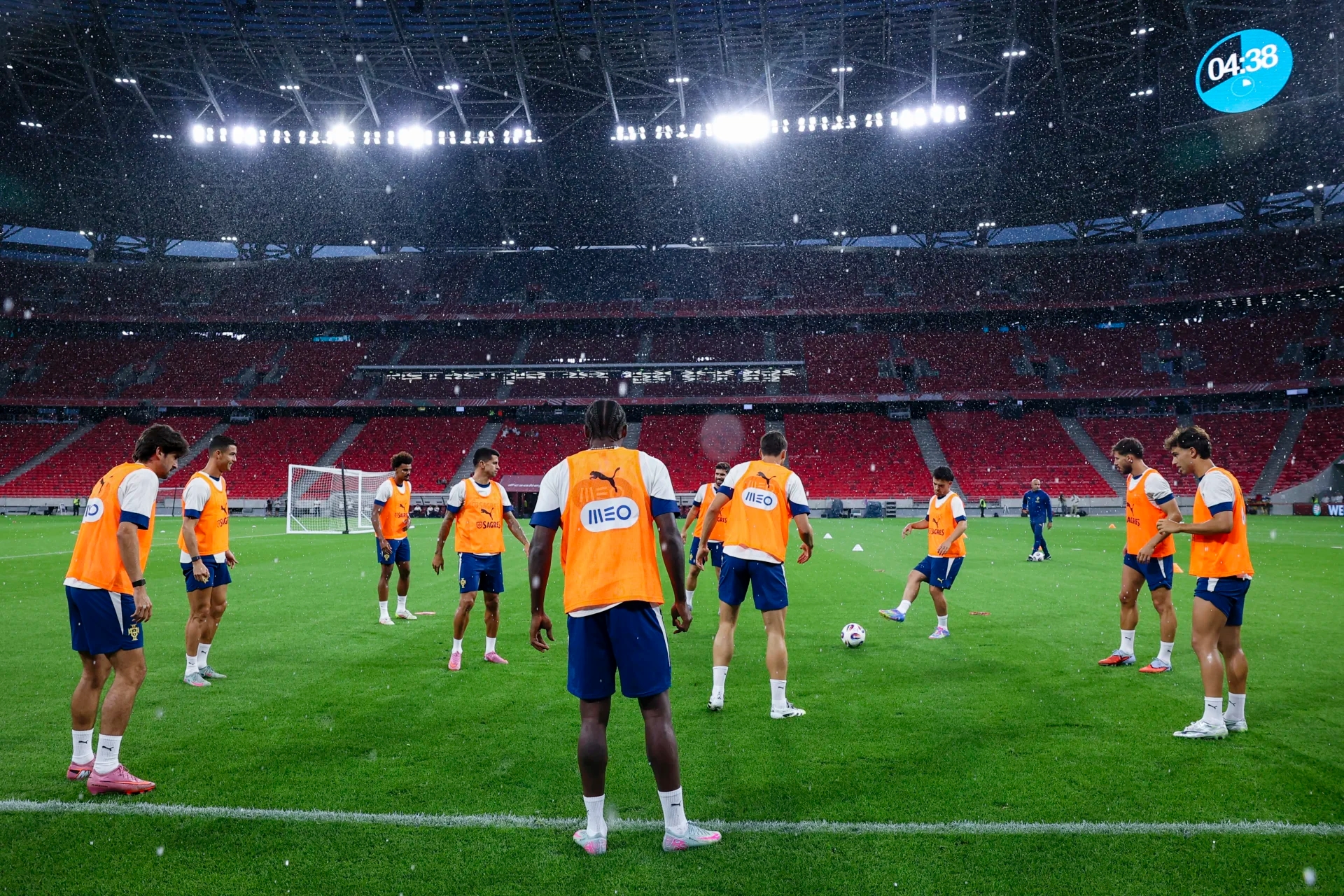 Treino de Portugal em Budapeste com chuva intensa e sem mais surpresas