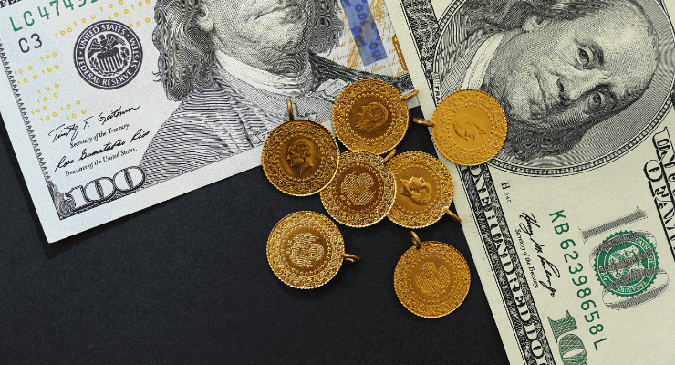 Weekly balance sheet in dollars, euros and gold