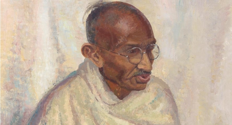 Olieverfportret van Gandhi verkocht voor £152.000