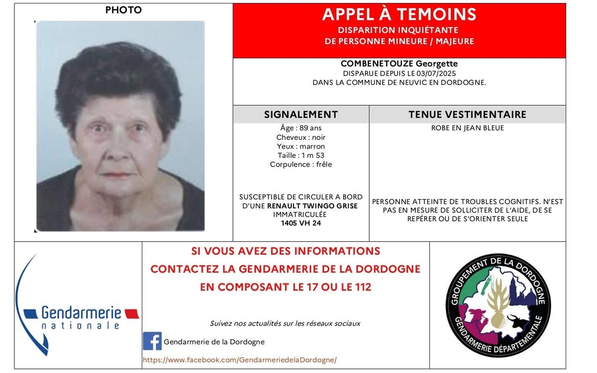 Dordogne: Octogenarian missing for five days found on the edge of the Périgord Vert
