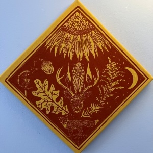 Finding belonging through nature: Leverett exhibit showcases linoleum block prints