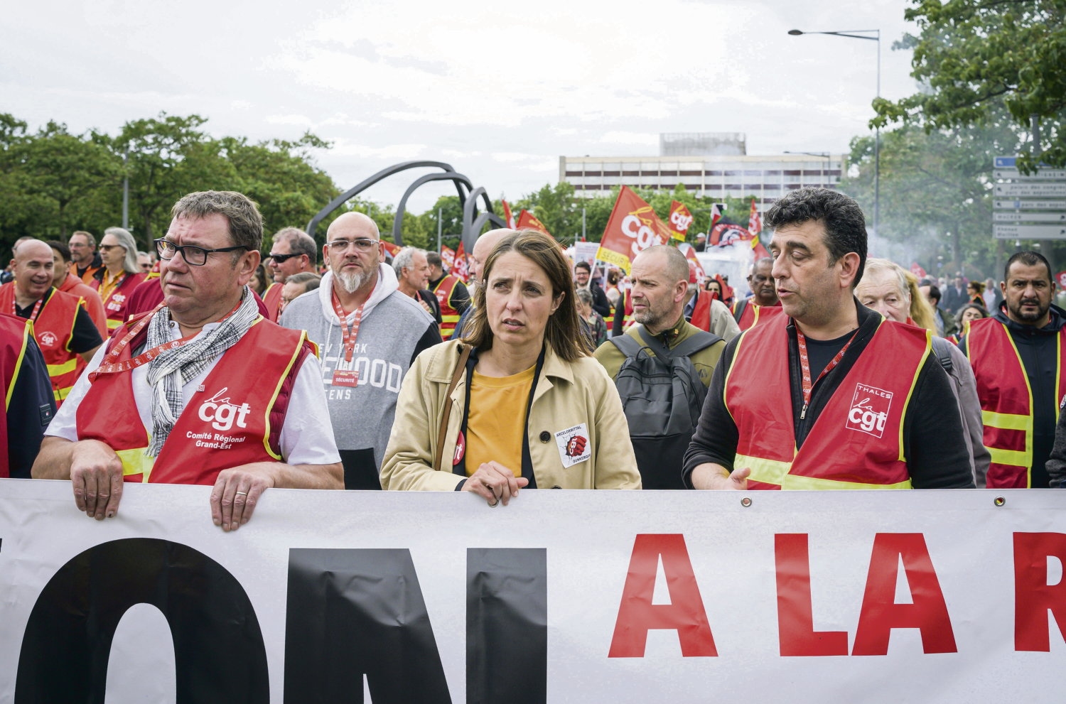 In Straatsburg wijzen CGT-metaalarbeiders pensioen op 64-jarige leeftijd en de-industrialisatie af