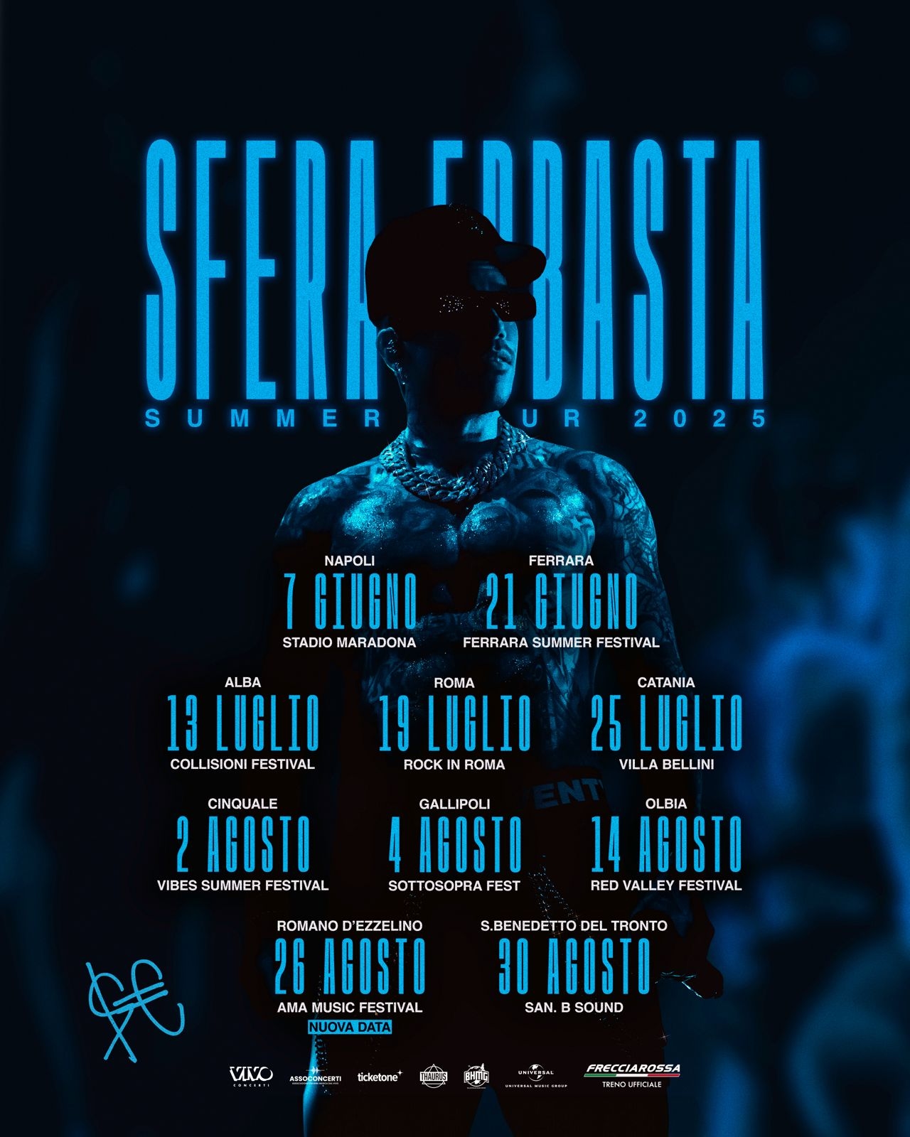 Sfera Ebbasta, Maradona stadyumunu ateşe vermeye hazırlanıyor: 2025 Yaz Turu Napoli'de başlıyor