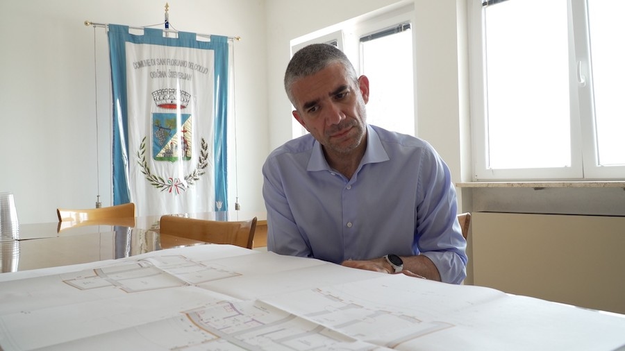 Roberti, o canteiro de obras da Prefeitura de San Floriano é estratégico
