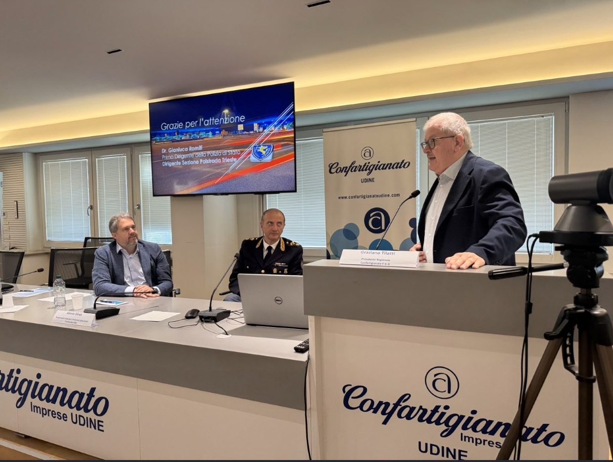 Road haulage in Friuli Venezia Giulia: safety and innovation at the heart of discussions between Confartigianato and the Italian State Police.