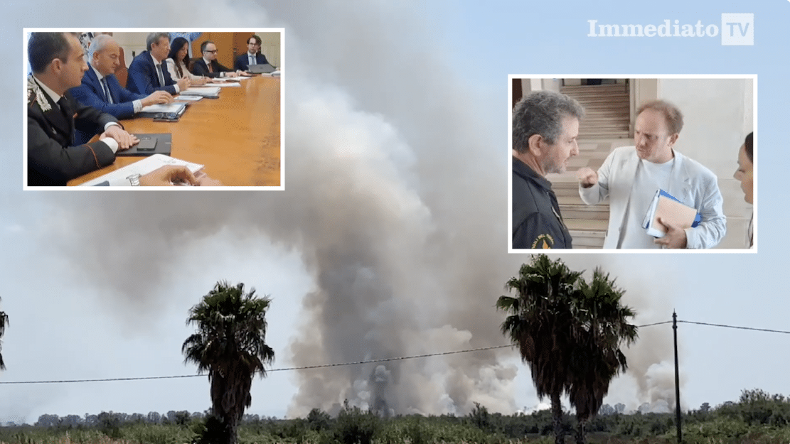 Incendios en Manfredonia, debate en la Prefectura. El alcalde La Marca pide más recursos y prevención.