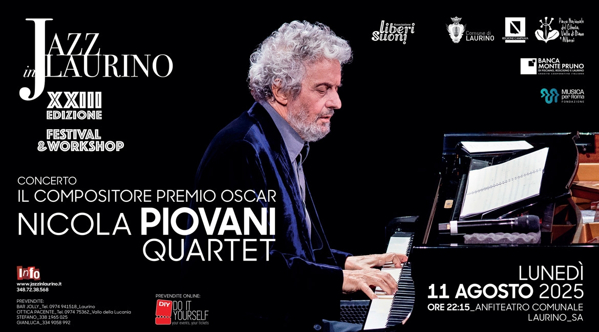 De 23e editie van JazzinLaurino gaat van start: langverwacht concert van Maestro Nicola Piovani.