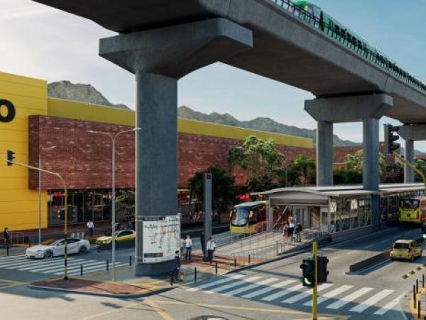 É assim que funcionará a estação temporária Marly TM, em meio às obras do Metrô de Bogotá.