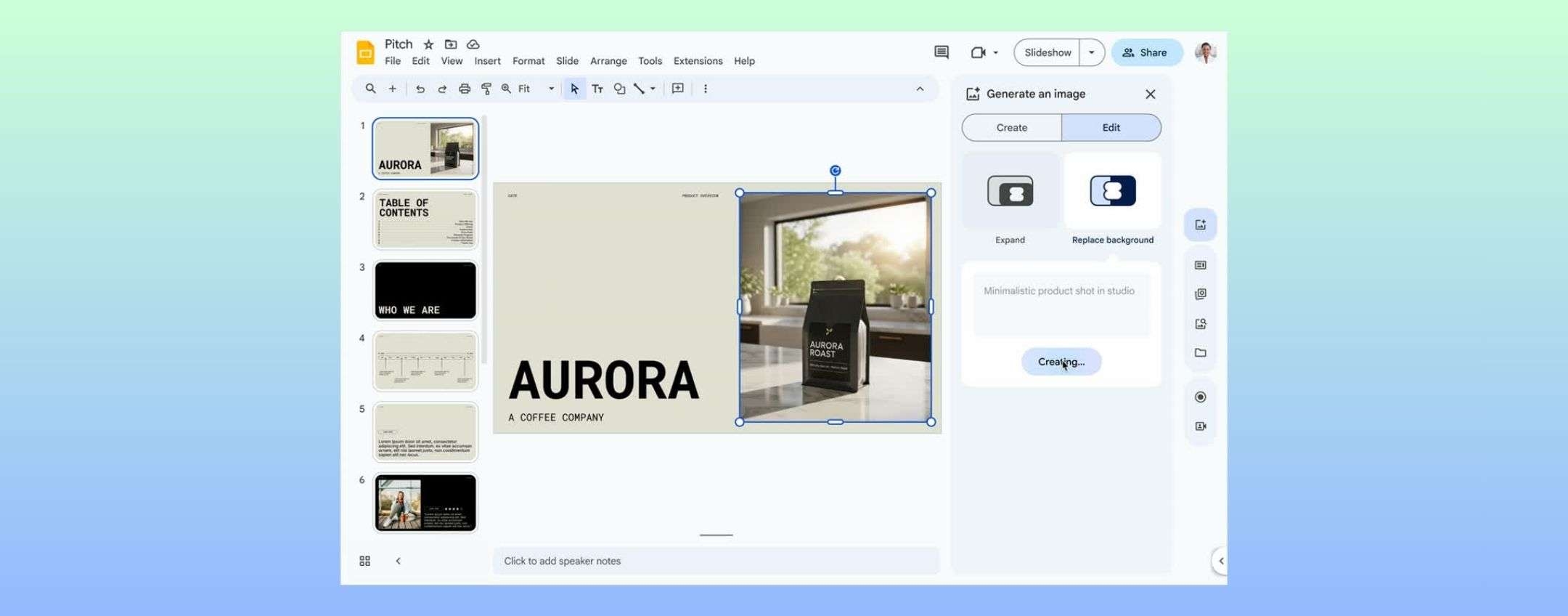 Google Slides en Vids, AI-achtergronden met één klik dankzij Gemini
