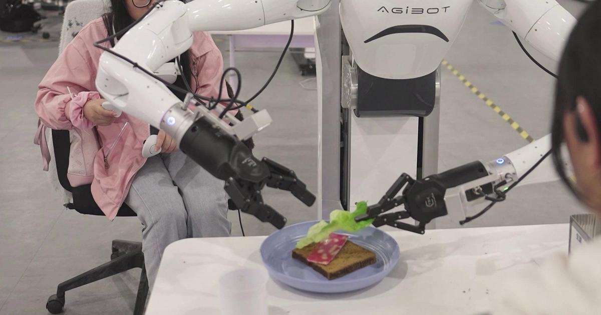 The Chinese robot that makes a salami sandwich, then puts on a scarf: the video