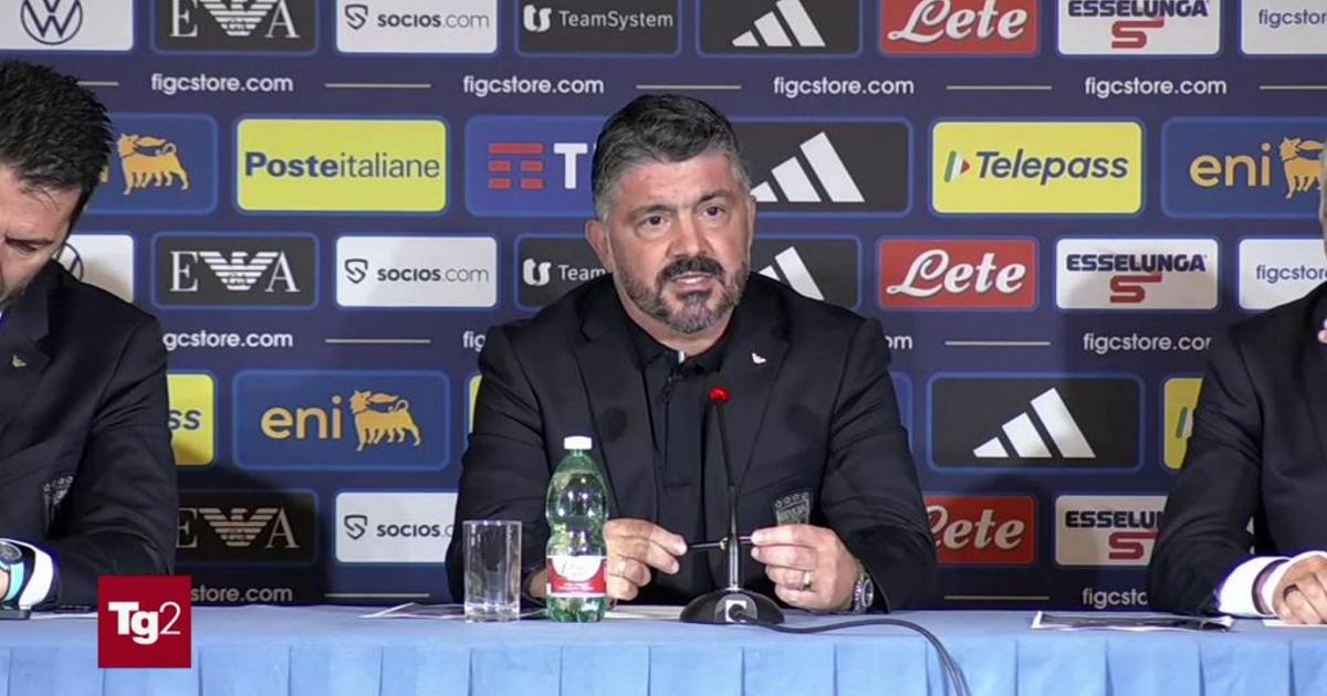 Seleção, coletiva de imprensa de Gattuso com Buffon e Gravina