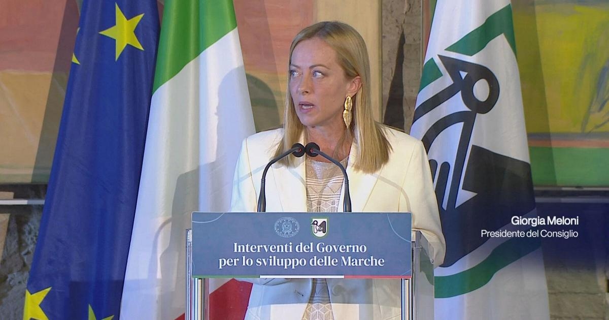 Giorgia Meloni: "Expansão da Zona Econômica Especial para as regiões de Marche e Úmbria"