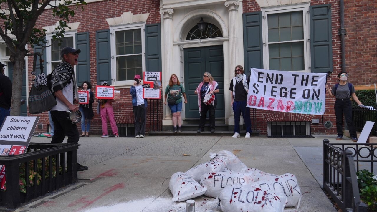 Stakende demonstratie in New York voor honger in Gaza