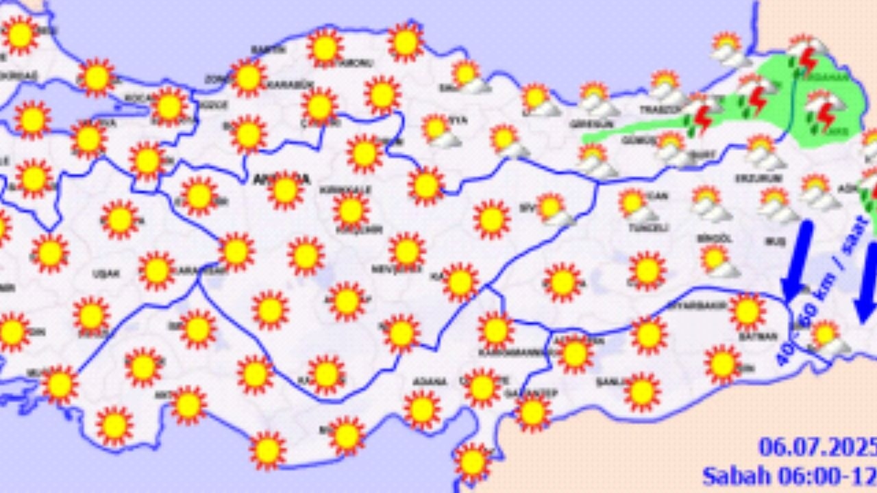 Hava durumu 9 Temmuz 2025