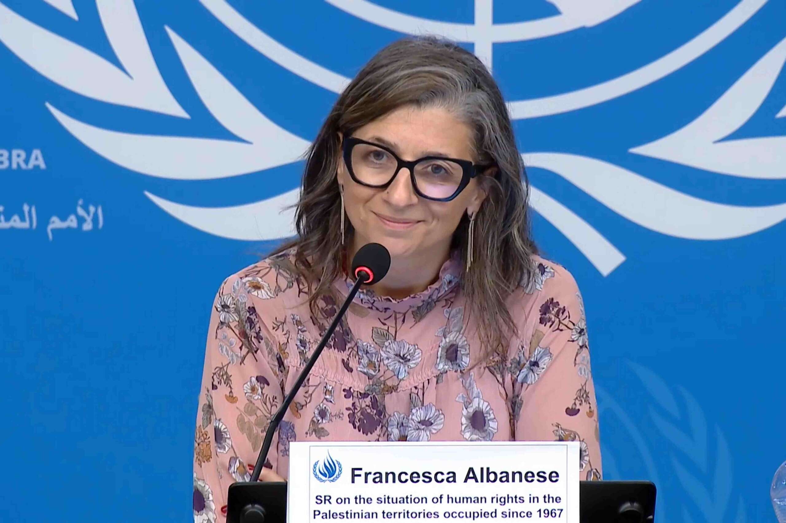 Daarom vallen ze Francesca Albanese aan: de wet tegen de imperialistische macht
