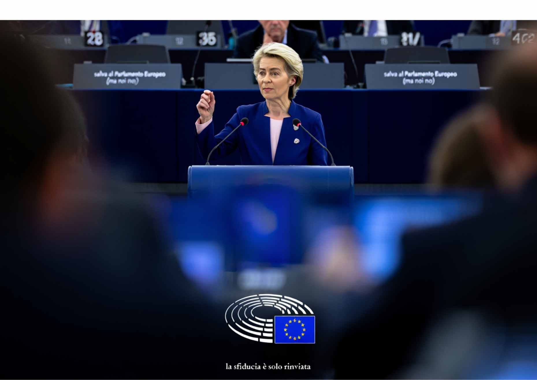 Ursula von der Leyen “salva” al Parlamento Europeo (pero no a nosotros): la moción de censura simplemente se aplaza.