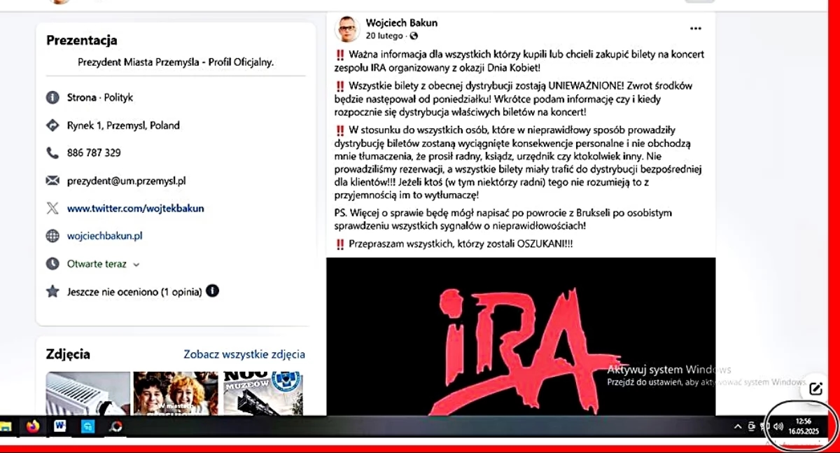 Ticket scandal dismissed. Post with "charges" still available