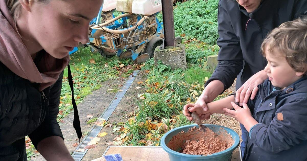 Bernécourt. Building nests to welcome the swallows upon their return
