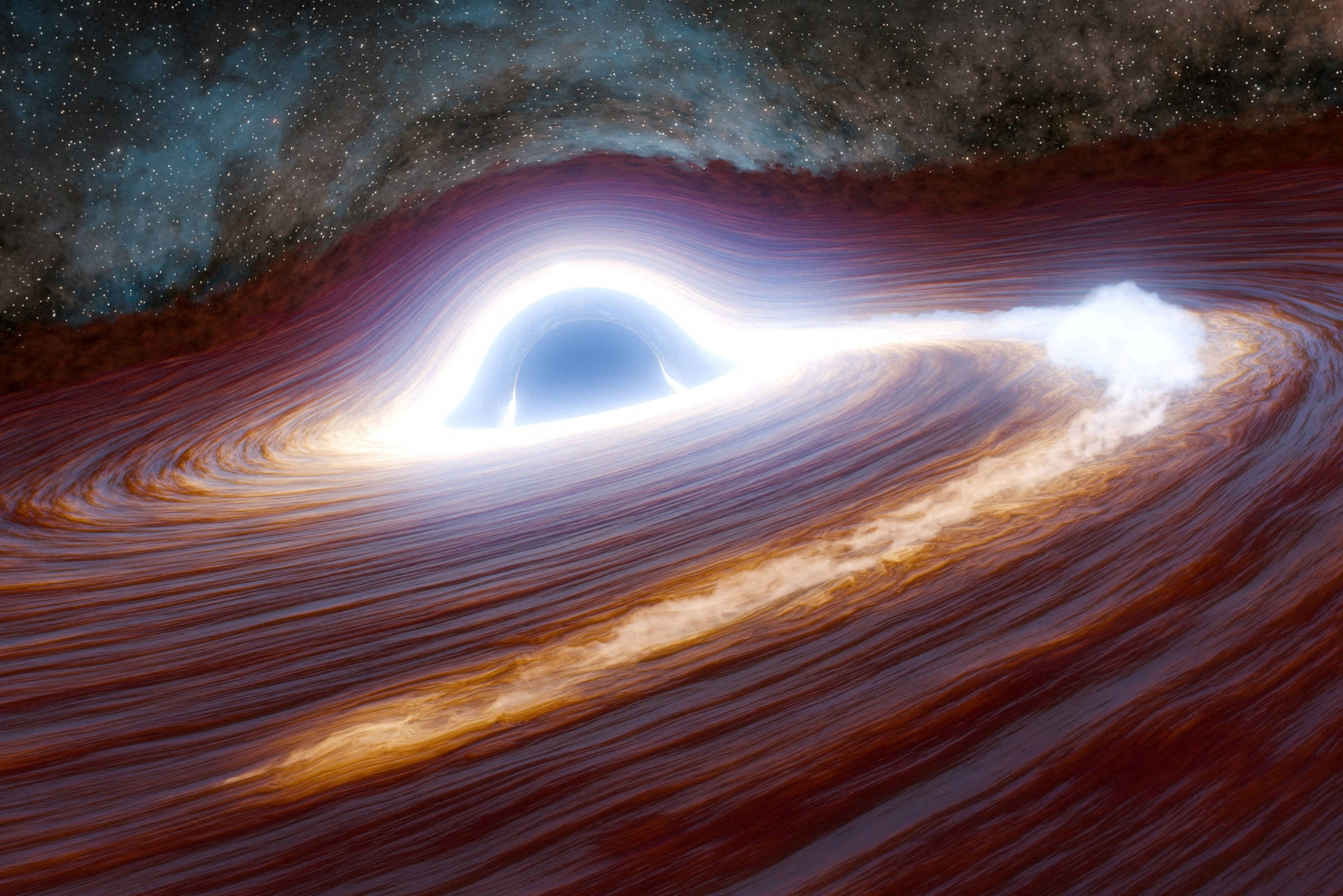 Sterrenverslindend zwart gat veroorzaakt recordbrekende, energieke explosie.